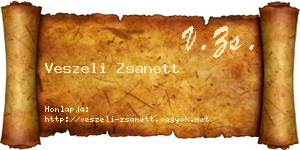 Veszeli Zsanett névjegykártya